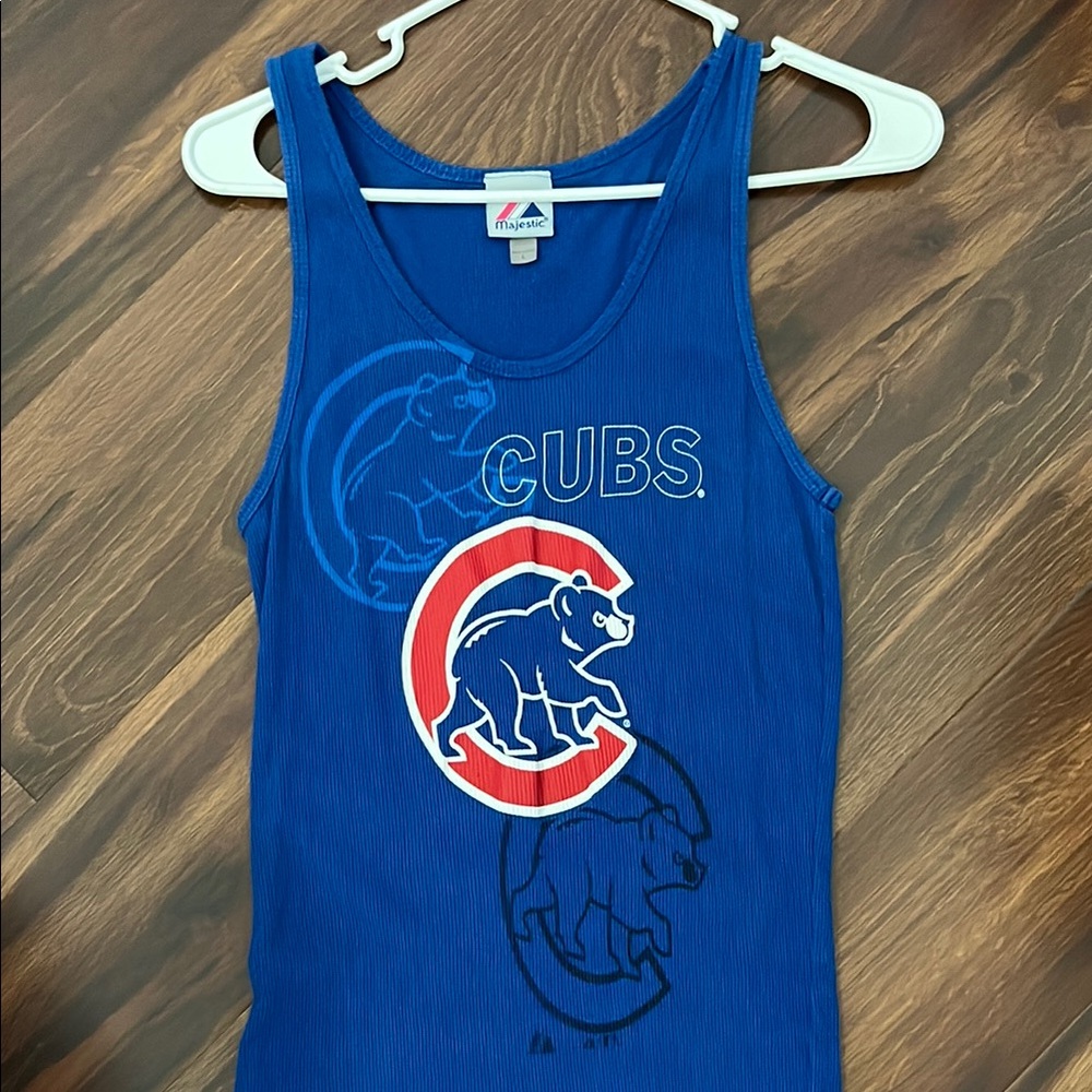 Majestic Blue Cubs Graphic Tank